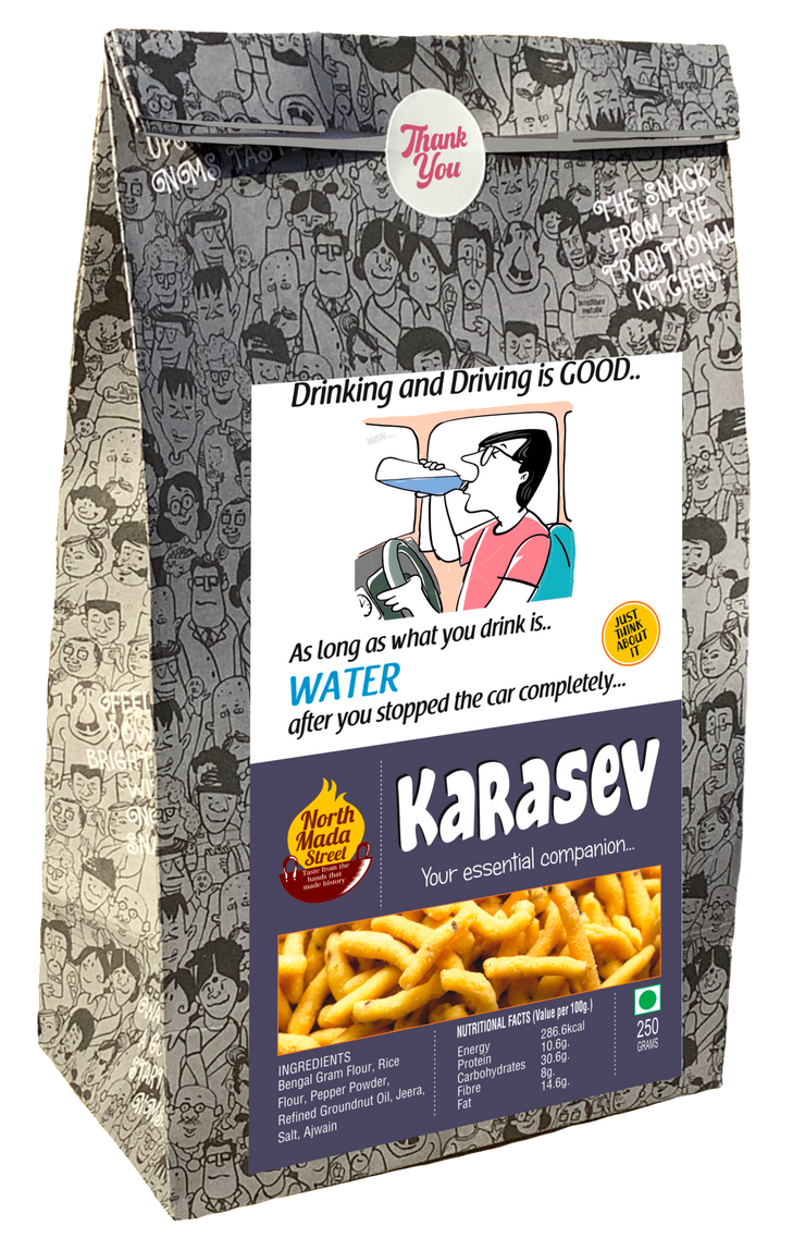 Tirunelveli Special Pepper Karasev (Besan Pepper Sev) - 250 Gms