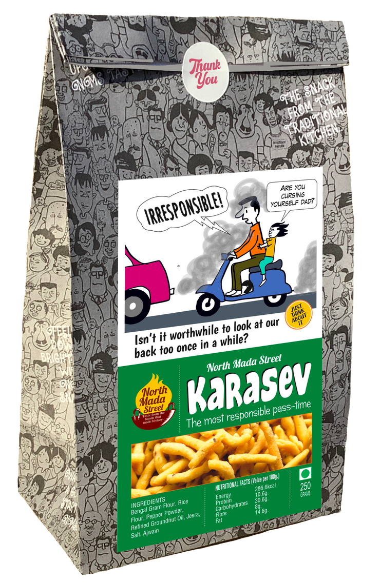 Tirunelveli Special Pepper Karasev (Besan Pepper Sev) - 250 Gms